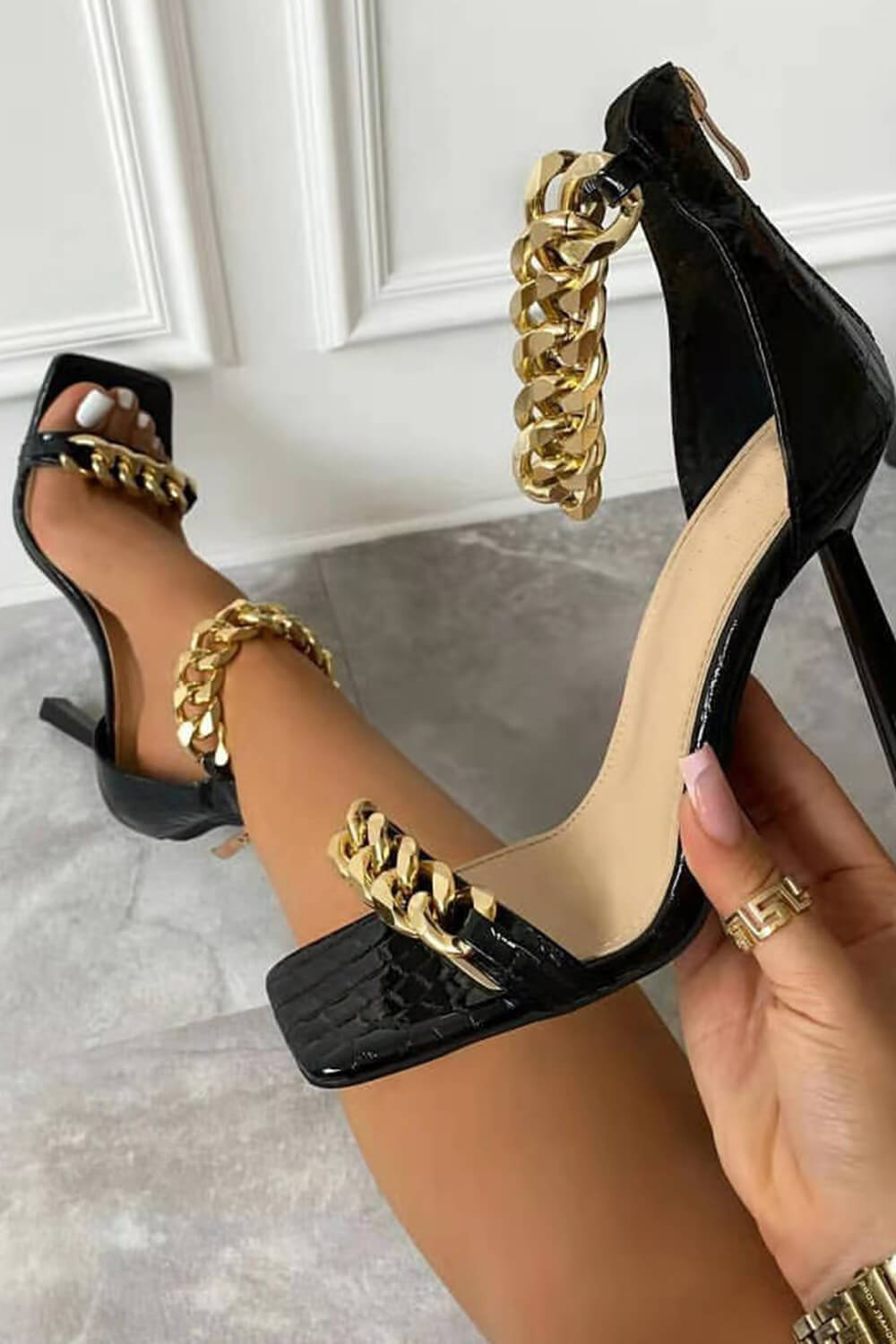 Cross Strap Stiletto Barley There Heels