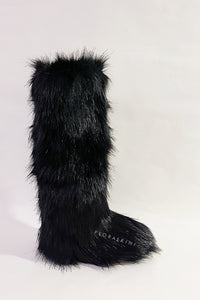 Fluffy Faux Fur Over The Knee Boot