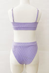 Purple Rib Sporty Bikini Top