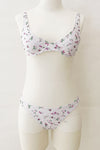 Ivory Floral Print Balconette Underwire Bikini Top