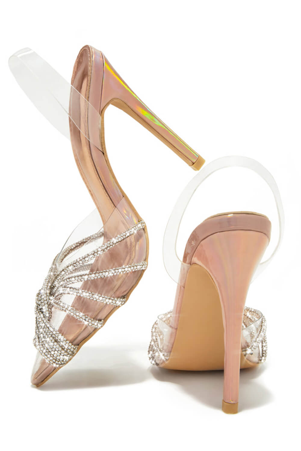 Perspex slingback heels hotsell