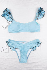 Sky Blue Ruffle Bikini Bottom