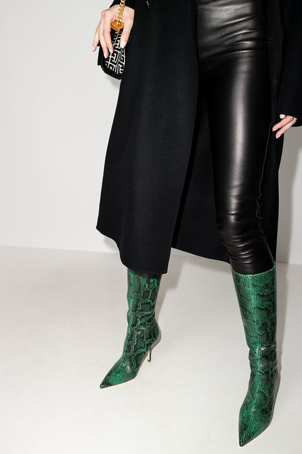 Python shops over the knee boots