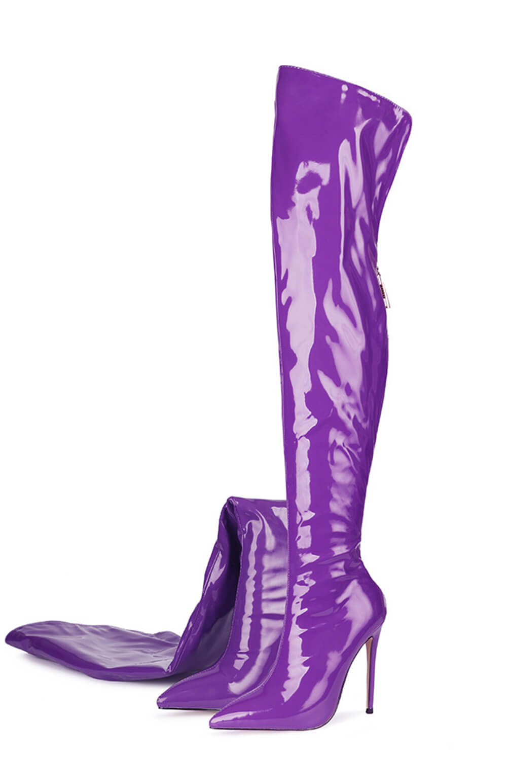 Purple on sale thigh boots