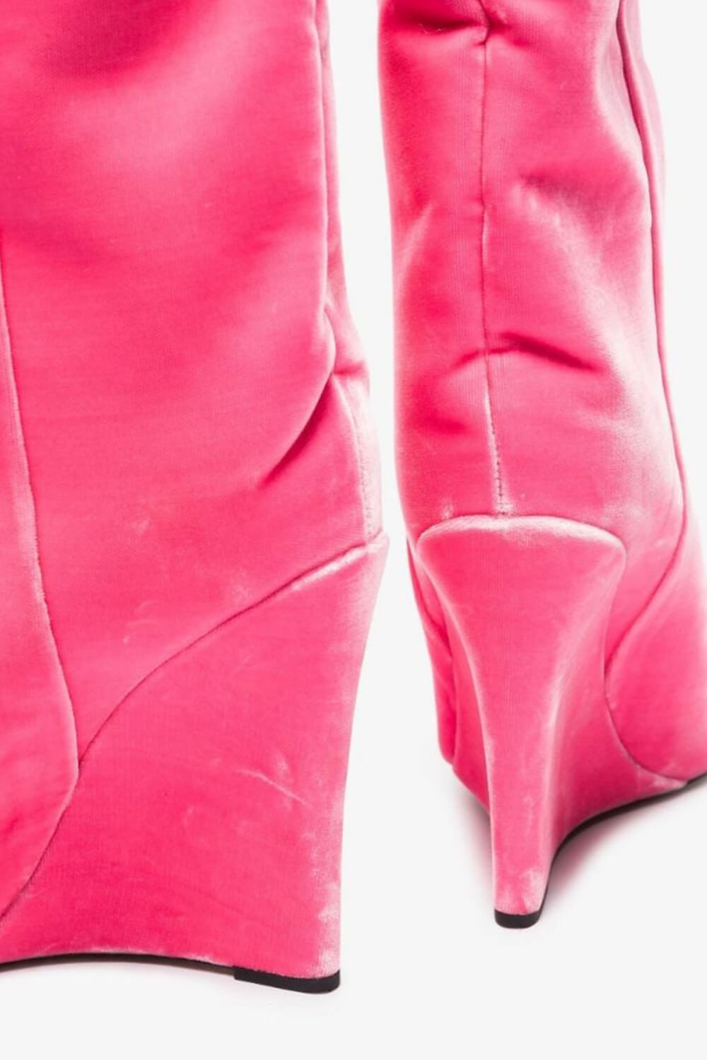 Pink velvet outlet knee high boots