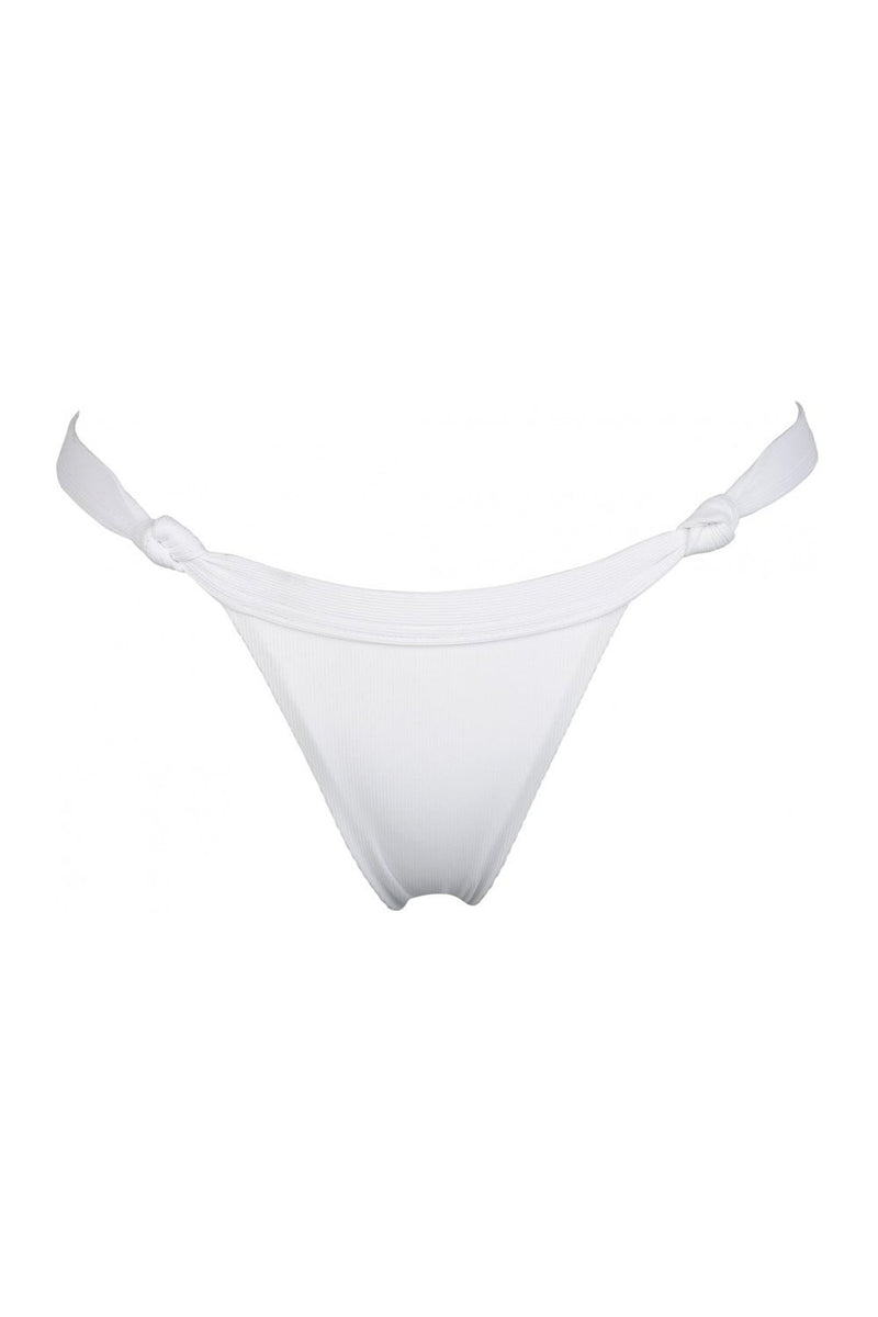 White Side Knotted Thong Bikini Bottom – FloralKini